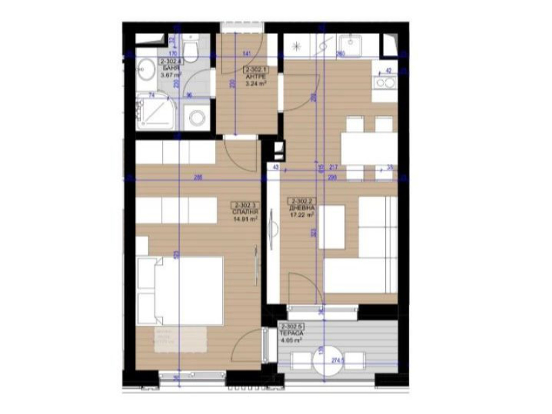HARMONY RESIDENCE 2-room apartment