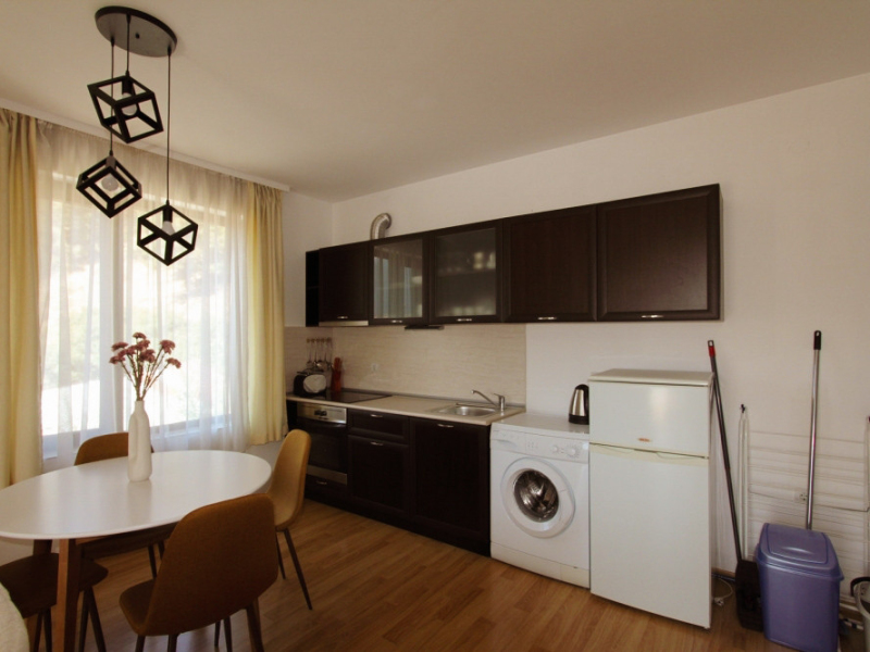Cozy one-bedroom apartment with two balconies in Tri Hory complex