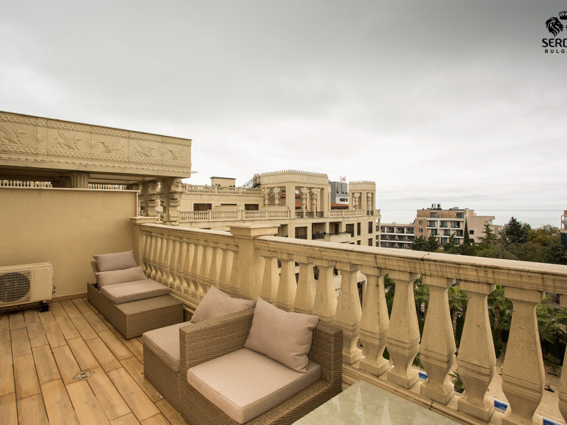 Furnished 2-bedroom apartment with sea and pool view in the luxury complex Argisht Partes