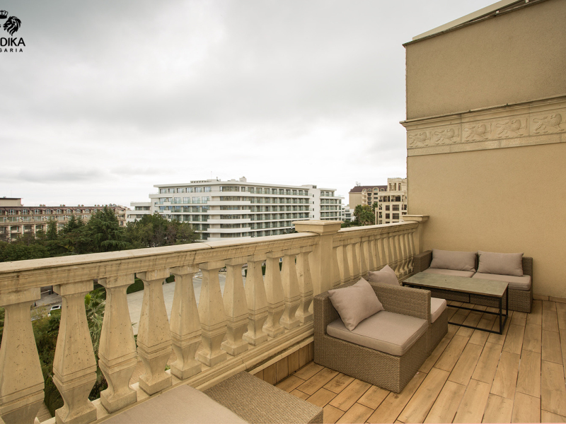 Furnished 2-bedroom apartment with sea and pool view in the luxury complex Argisht Partes